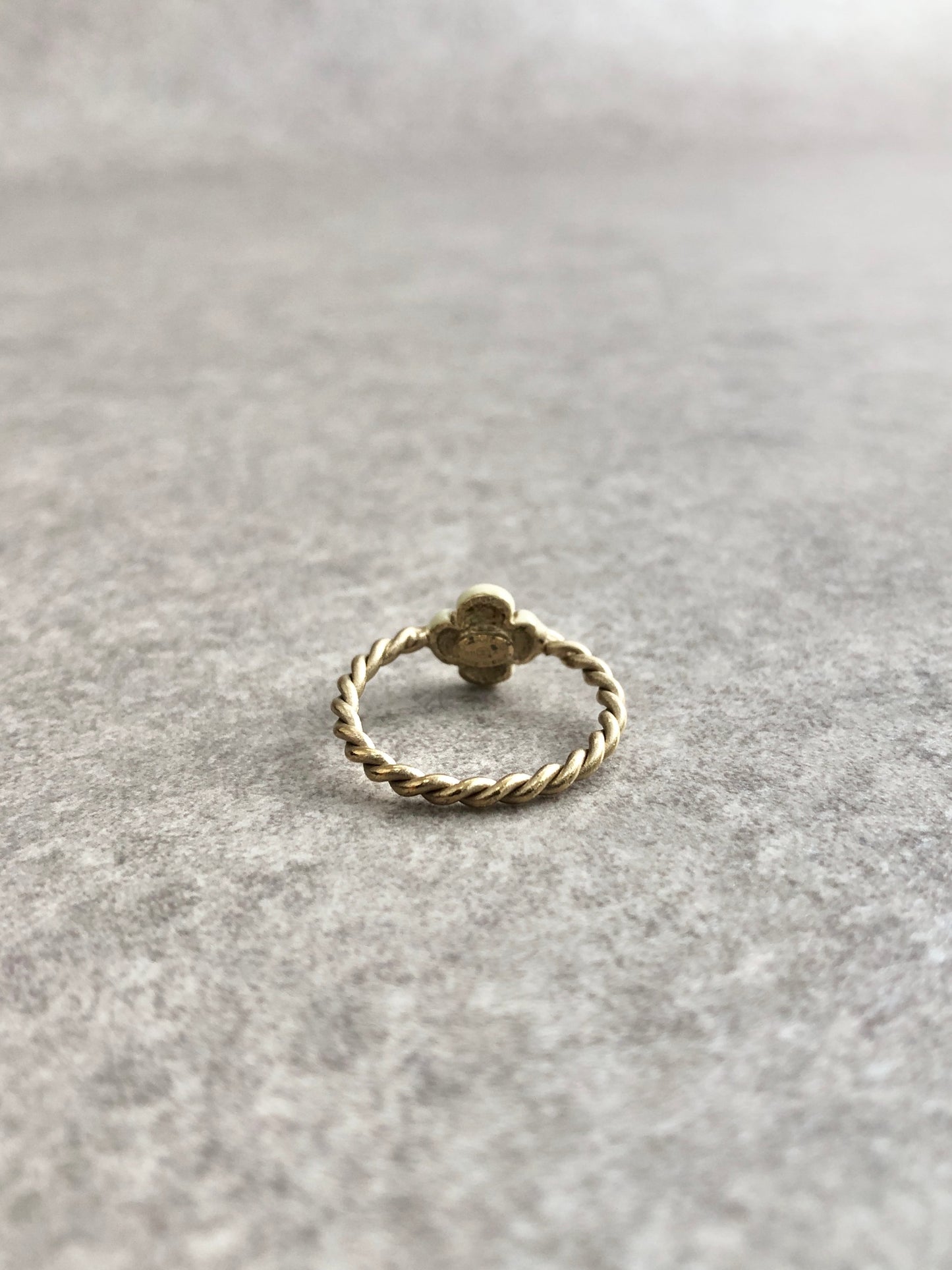 CHANEL Kameria Motif Ring White Vintage g2rcv2