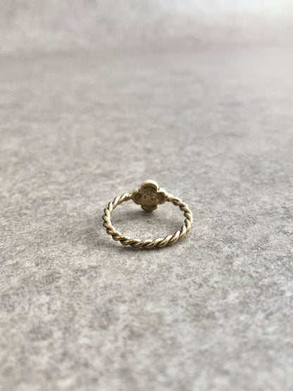 CHANEL Kameria Motif Ring White Vintage g2rcv2
