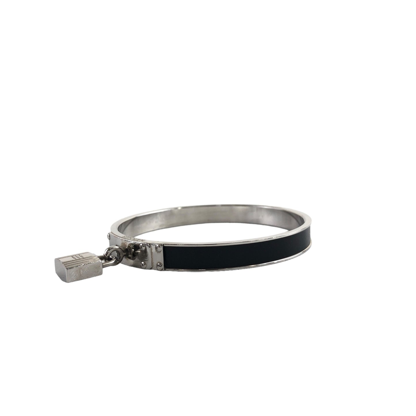 HERMES Padlock Bangle Silver Vintage pthusd