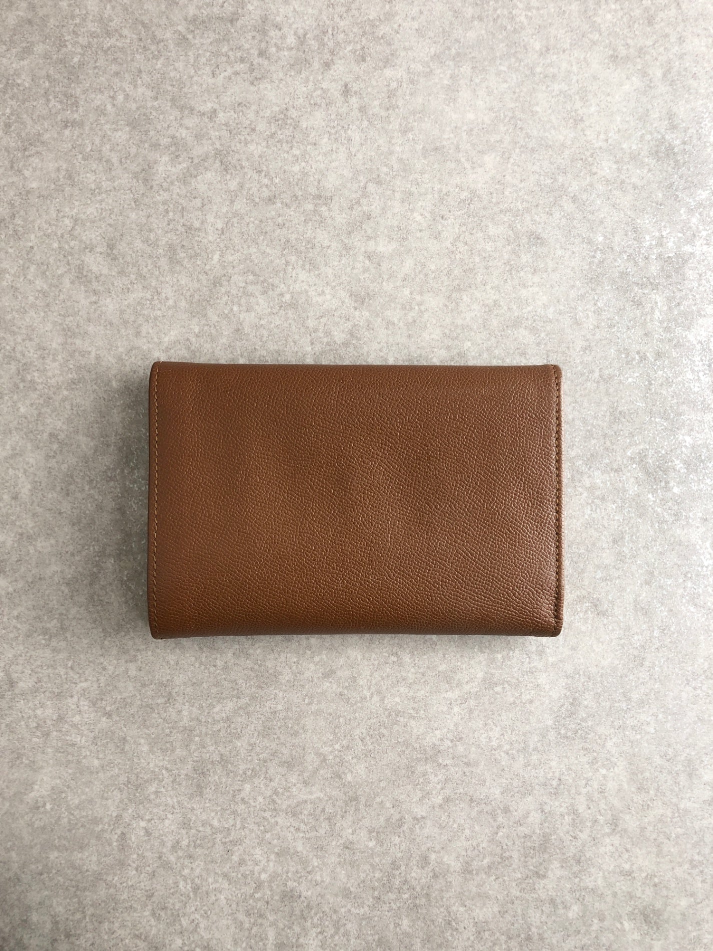 Yves Saint Laurent YSL Logo Trifold Wallet Brown Vintage bcneir