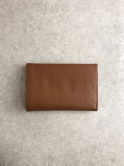 Yves Saint Laurent YSL Logo Trifold Wallet Brown Vintage bcneir