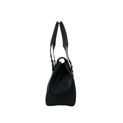 Salvatore Ferragamo Gancini Handbag Black Vintage 7wdsnj