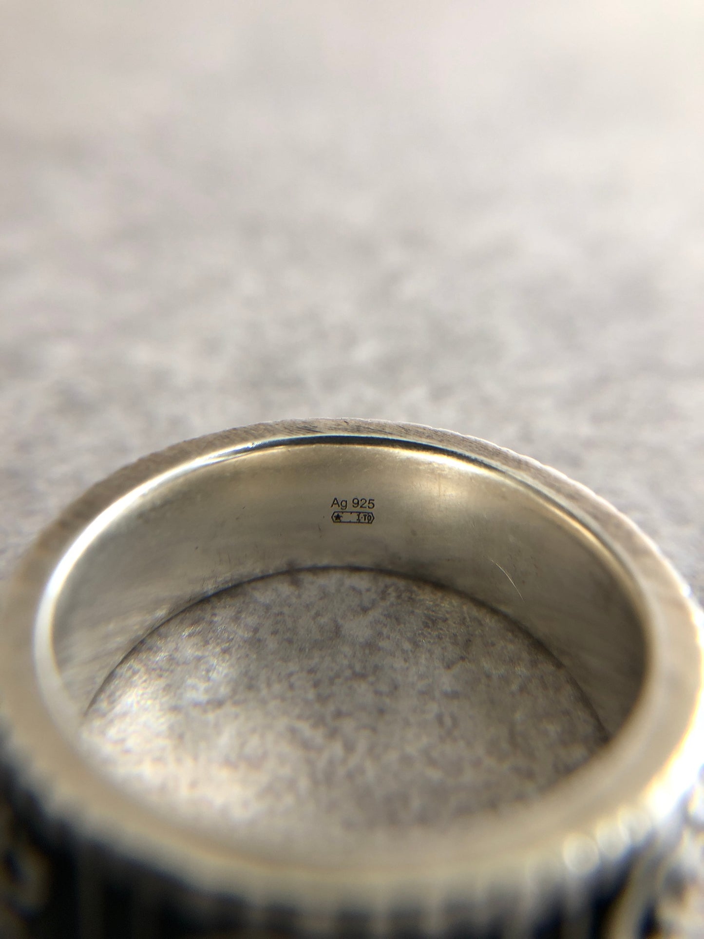 GUCCI Logo Motif SILVER925 Ring Silver Vintage a7z2xk