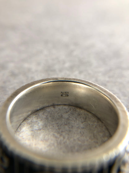 GUCCI Logo Motif SILVER925 Ring Silver Vintage a7z2xk