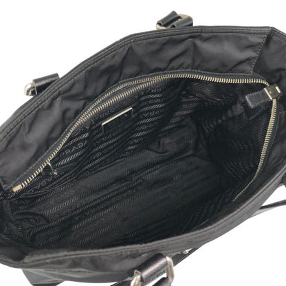 PRADA Tessuto Triangle Logo Totebag Black Vintage tgzvbu