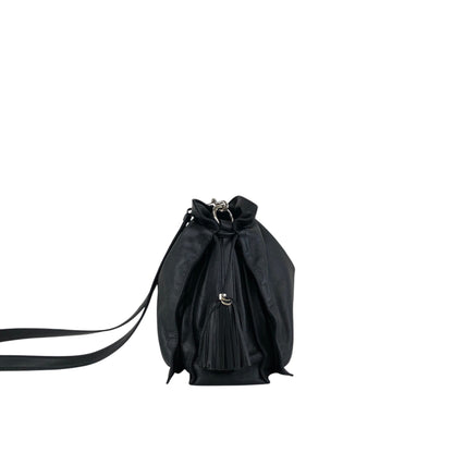 LOEWE Anagram Drawstring Shoulder bag Black Vintage t3naju
