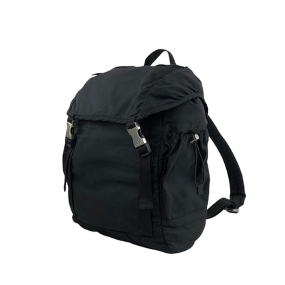 PRADA Tessuto Triangle Logo Backpack Black Vintage 6bctx4