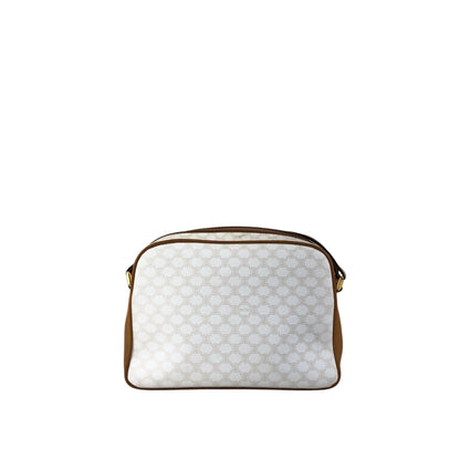 CELINE Macadam Horse Bit Shoulder bag White Vintage wbvsb7