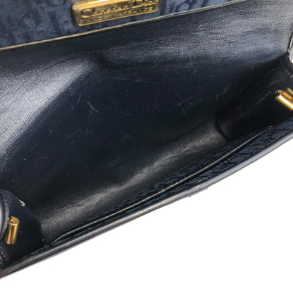 Christian Dior Trotter Shoulder bag Navy Vintage xnnhfs