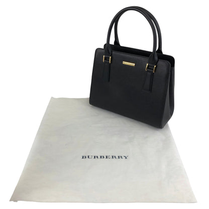 BURBERRY Logo Handbag Black Vintage imtu4e