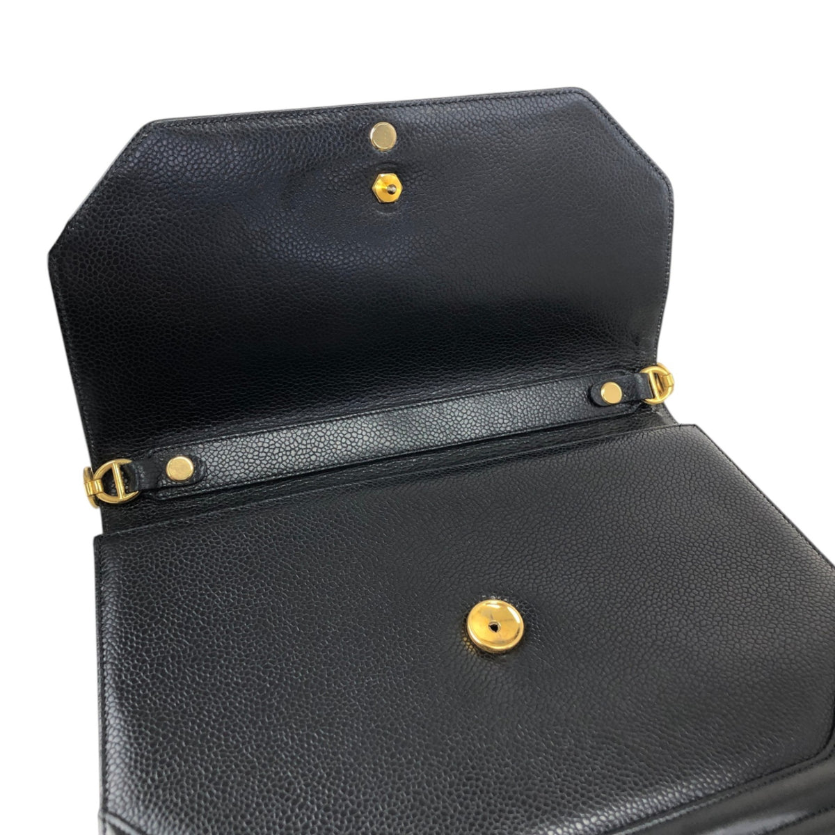 Christian Dior CD Logo Chain Shoulder bag Black Vintage n5ndi6
