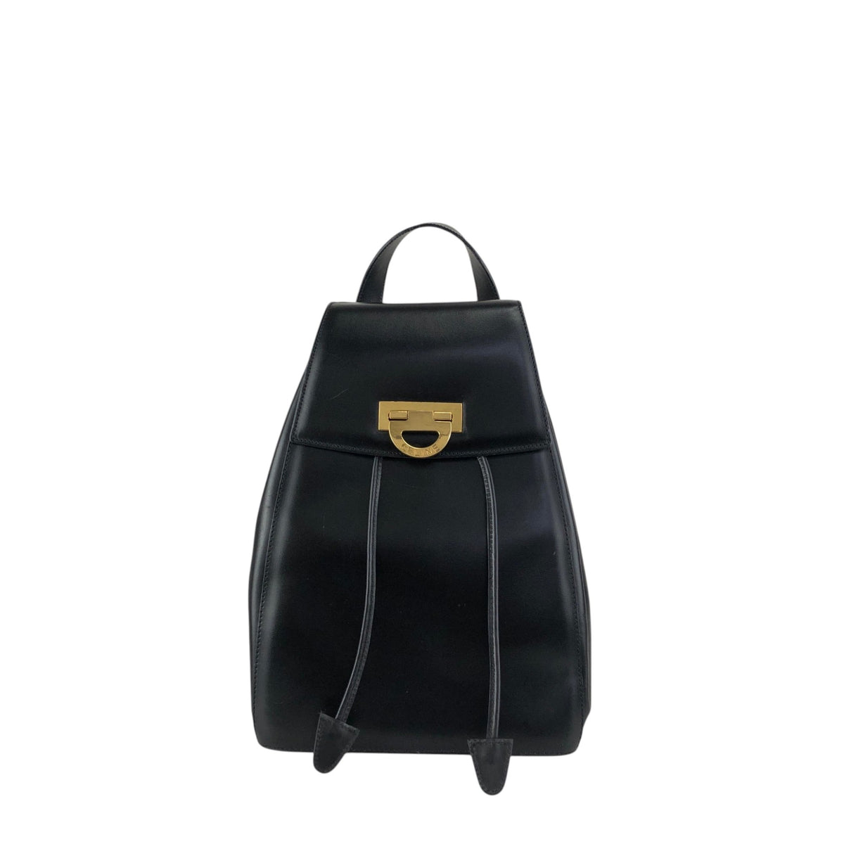 CELINE Gancini Backpack Black Vintage 6s3thv