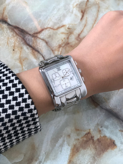 CELINE Logo Watch Silver Vintage hxzjjf