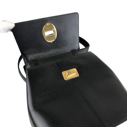 Christian Dior Turn Lock Shoulder bag Black Vintage rz2umb