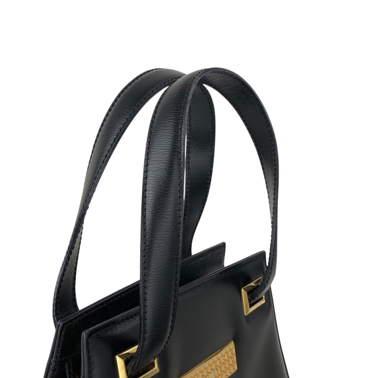 Christian Dior Logo Small Handbag Black Vintage f27cnx