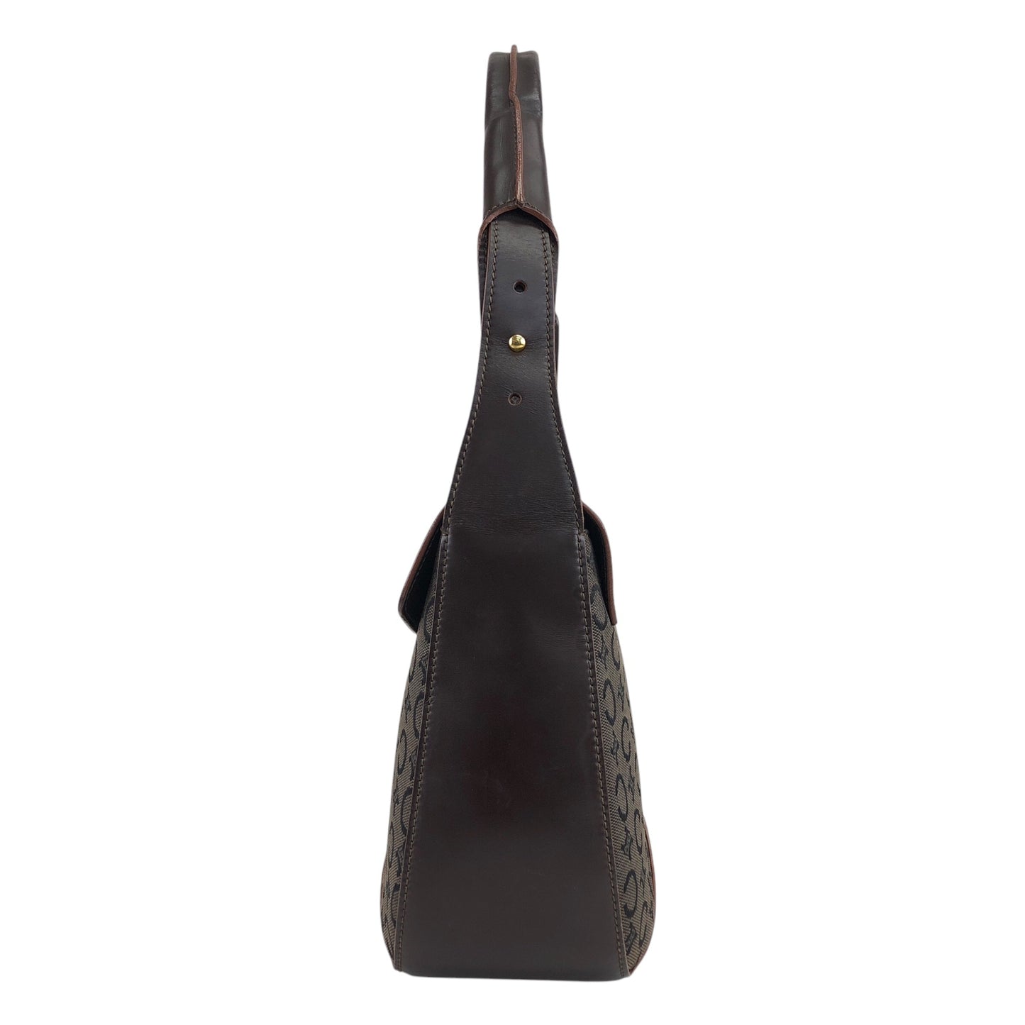 CELINE CMacadam Shoulder bag Hobobag Brown Vintage psiyb3