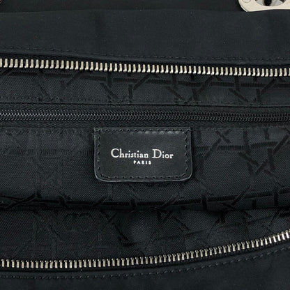 Christian Dior Cannage Logo Charm Handbag Black Vintage bceacw