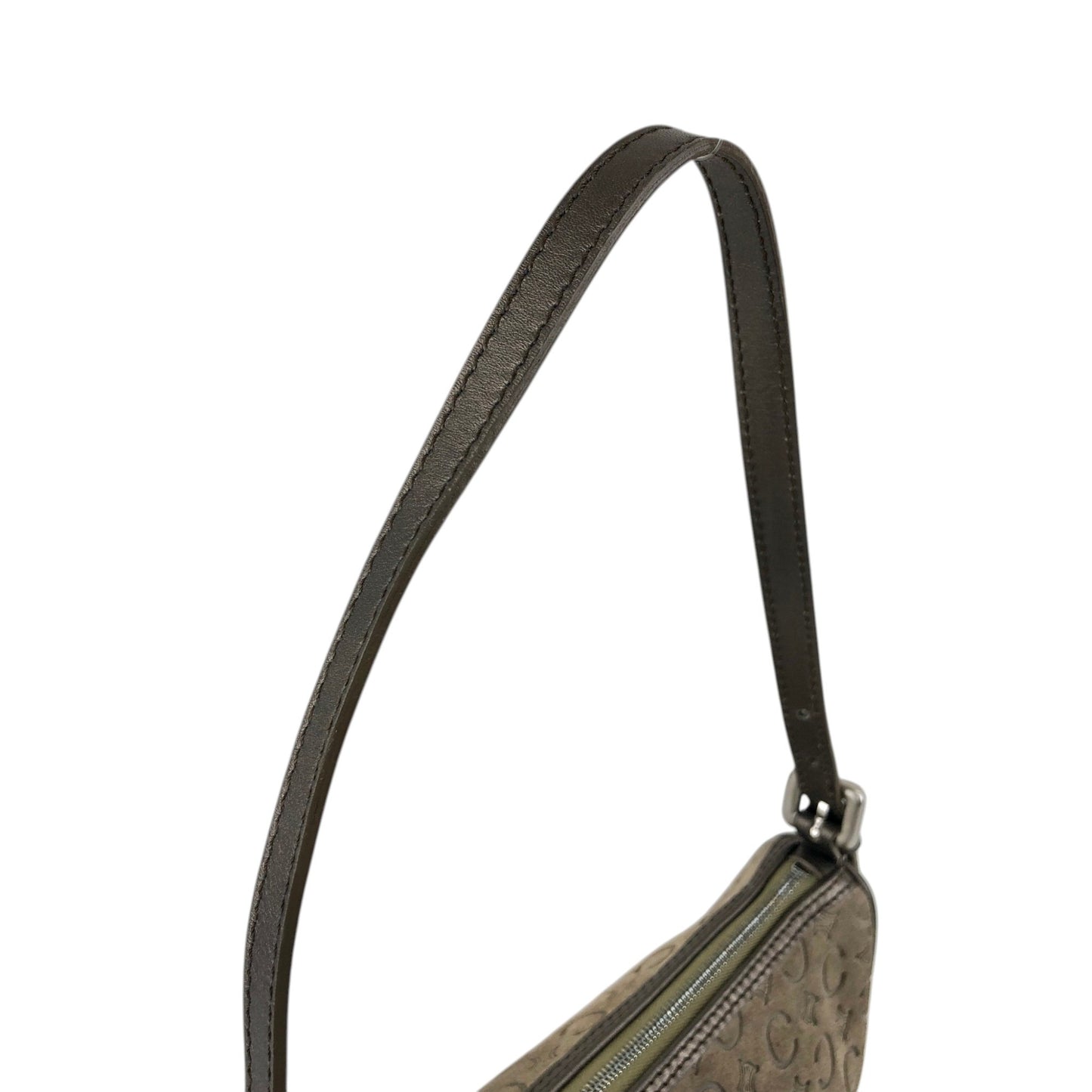 CELINE C Macadam Shoulder bag Light Brown Vintage ntvdgb