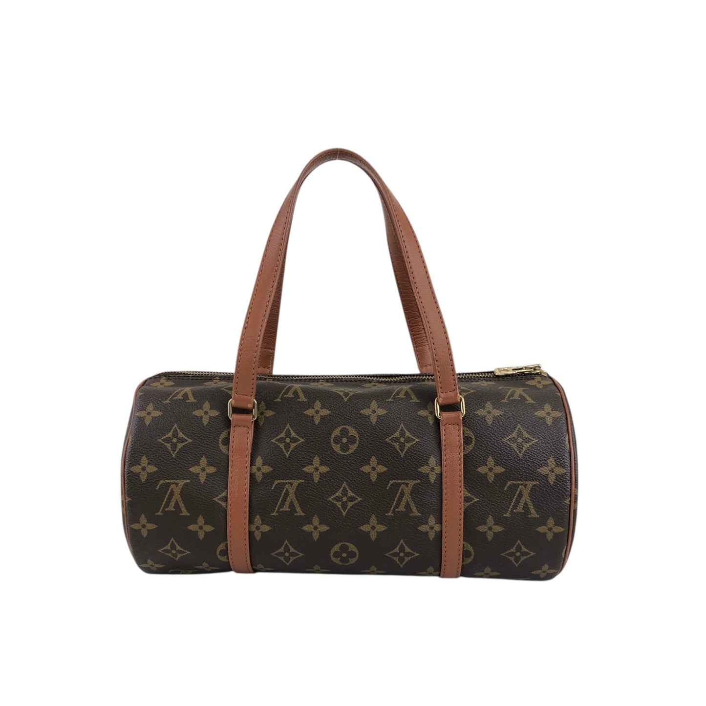 LOUIS VUITTON Monogram Handbag Brown Vintage suazrs