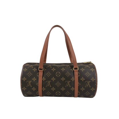 LOUIS VUITTON Monogram Handbag Brown Vintage suazrs
