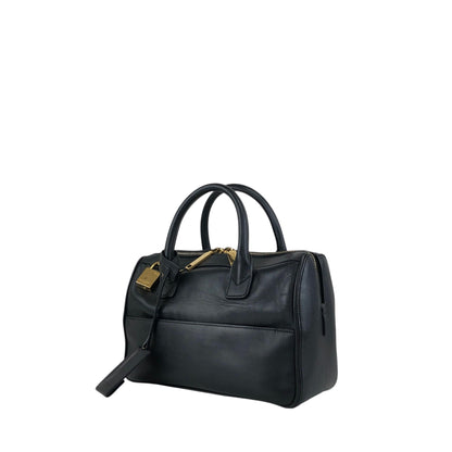 Yves Saint Laurent Two-way Handbag Shoulder bag Black Vintage 5fmarg