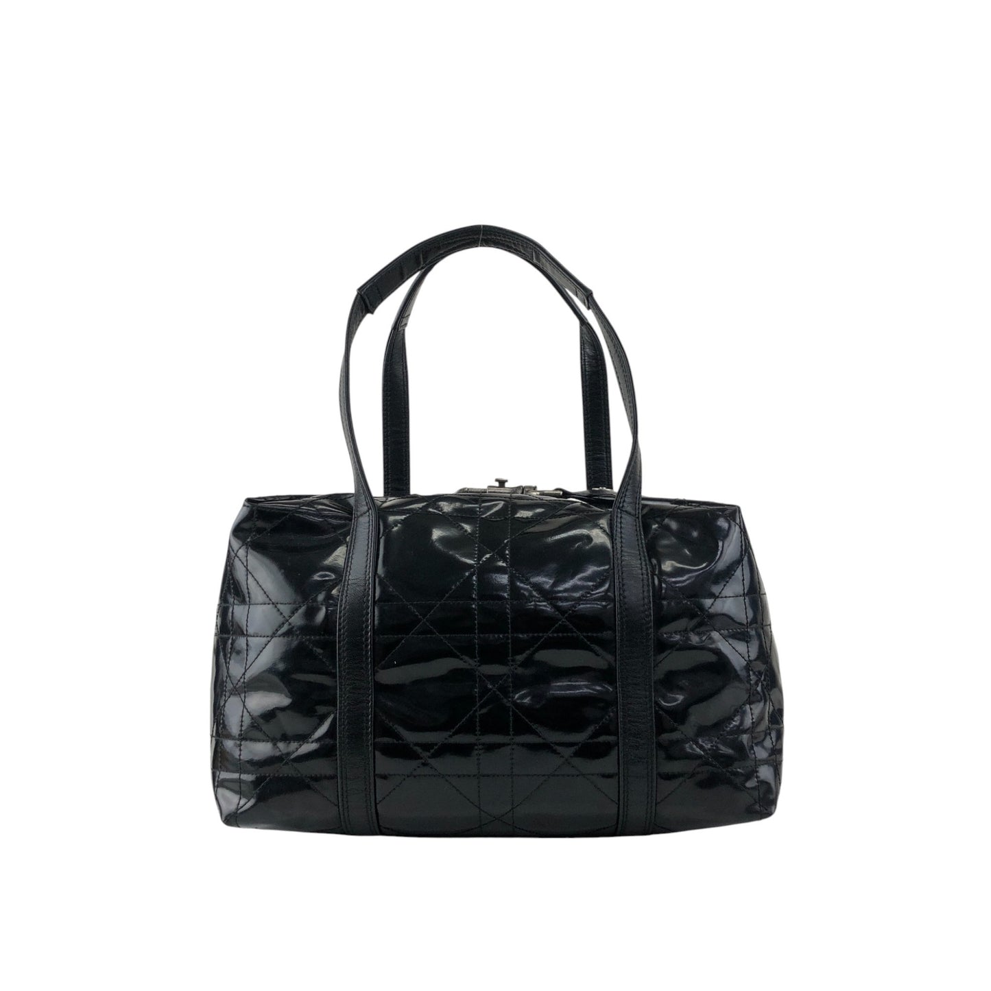 Christian Dior D Motif Small Boston bag Handbag Black Vintage pi6nvd