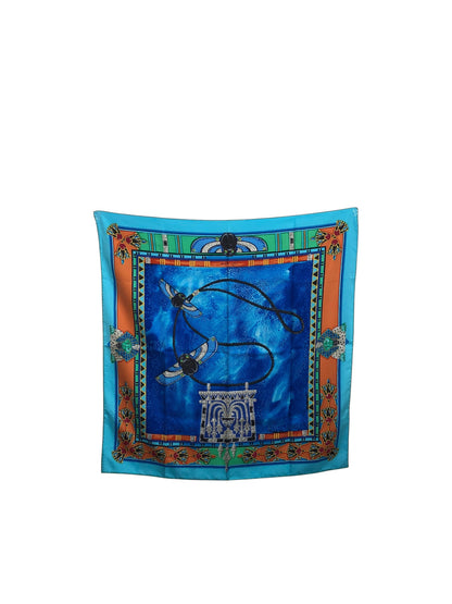 Cartier SILK Scarf Blue Vintage mpibp6