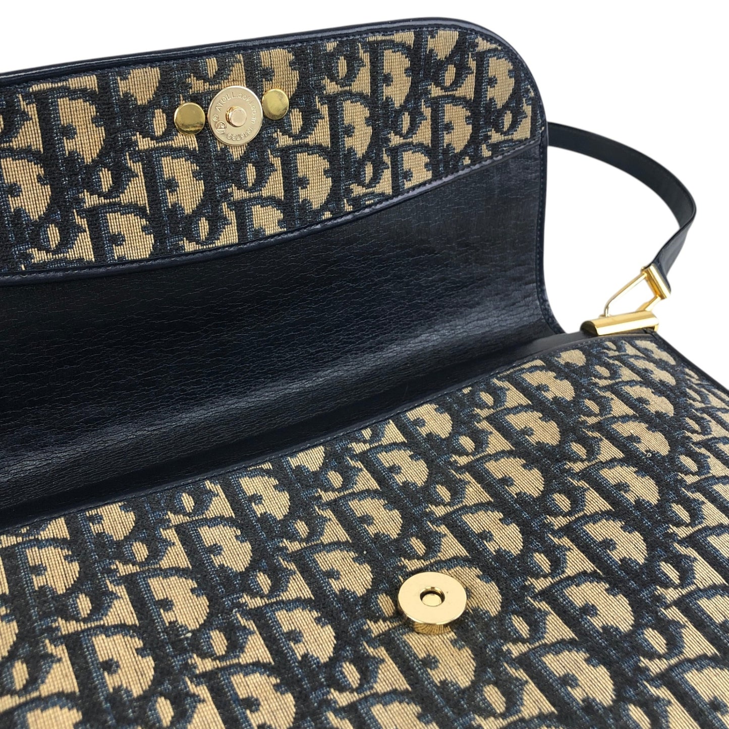 Christian Dior Trotter Shoulder bag Navy Vintage 2xwr2a