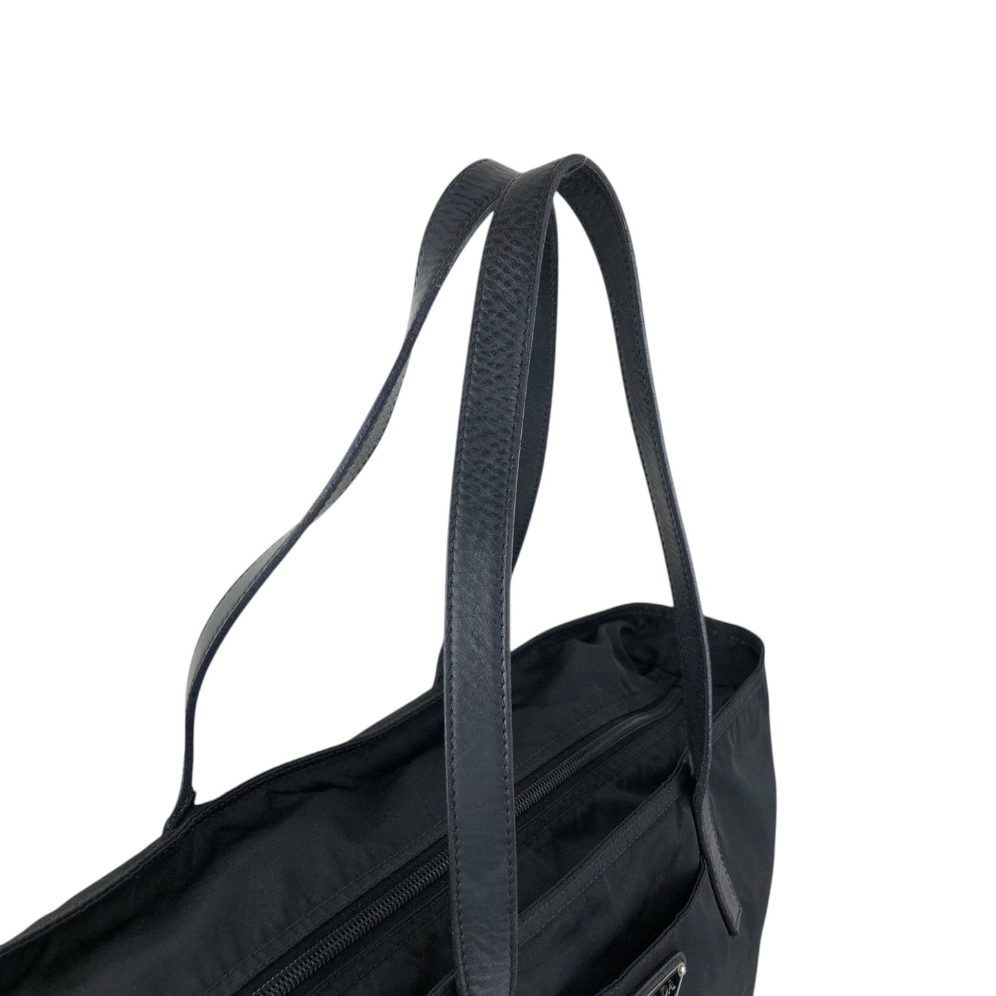 PRADA Tessuto Triangle Logo Totebag Black Vintage mbeuzk