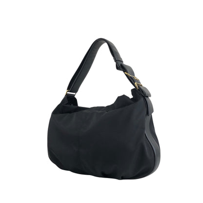 Salvatore Ferragamo Vala Ribbon Shoulder bag Hobobag Black Vintage j5vaua