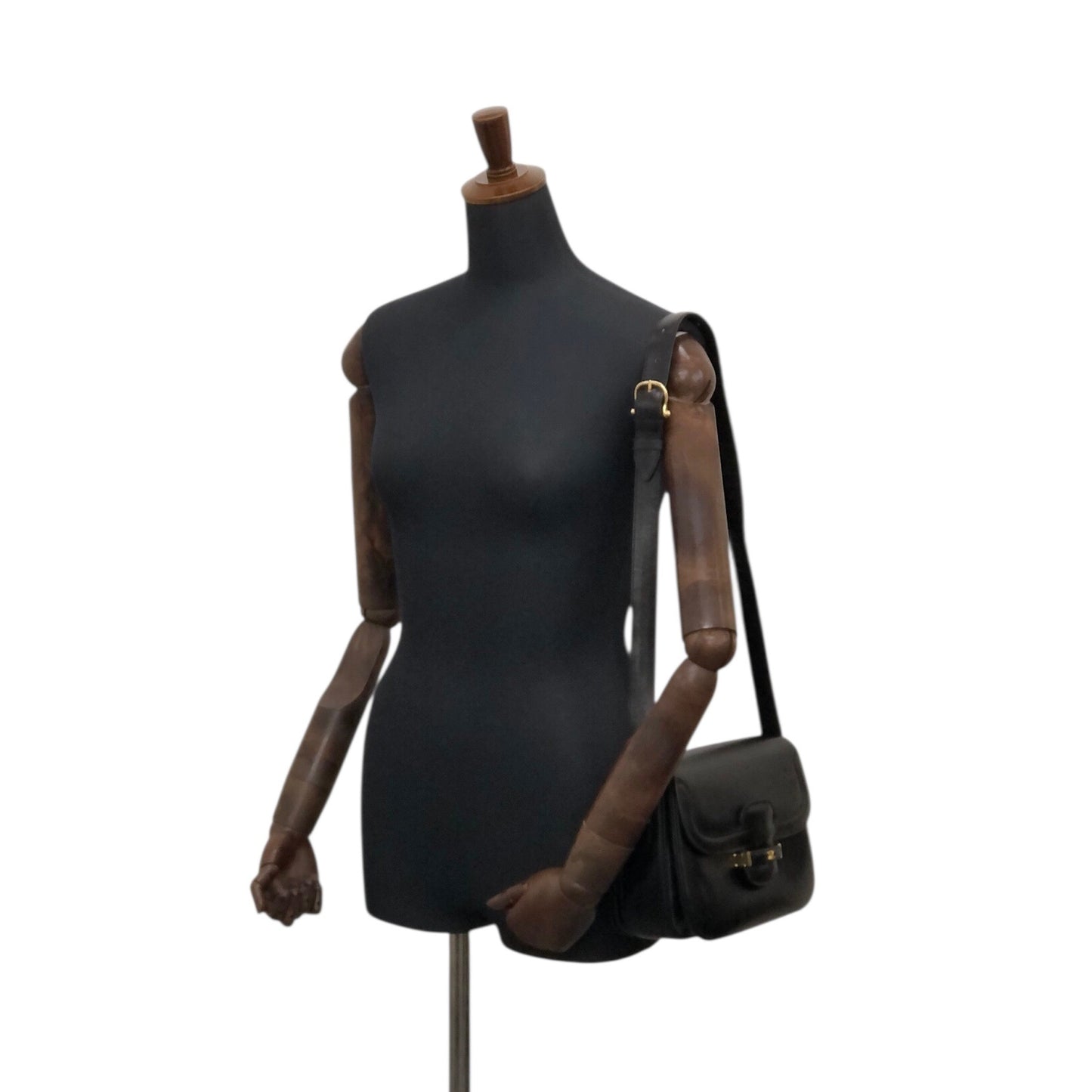 CELINE Blason Shoulder bag Black Vintage ikbdre