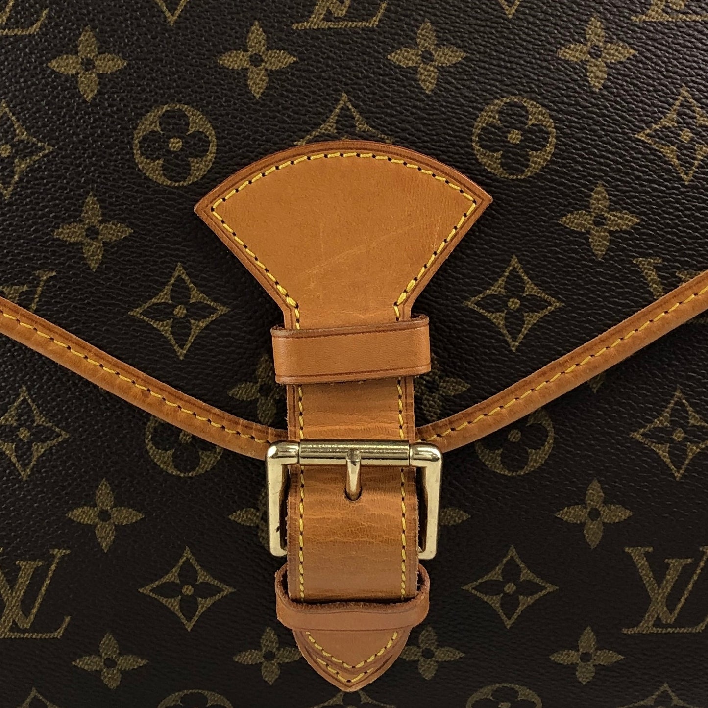 LOUIS VUITTON Monogram Front Buckle Two-way Handbag Shoulder bag Brown Vintage 5id2zj