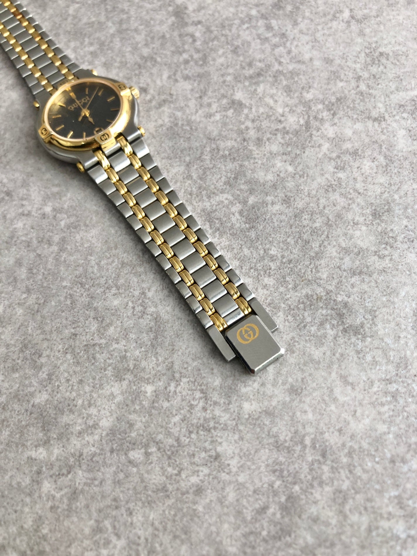 GUCCI Quartz Watch Silver×Gold 9000L Vintage g8mkd3