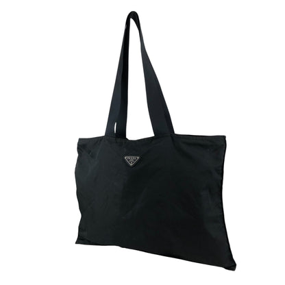 PRADA Tessuto Triangle Logo Totebag Black Vintage 4zvity