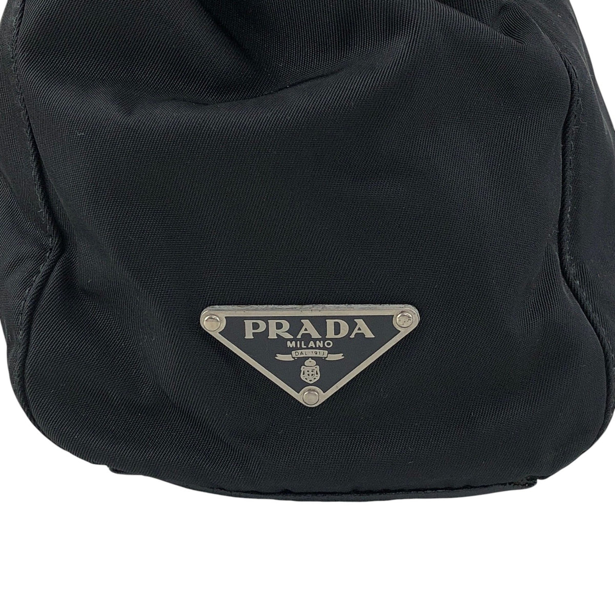 PRADA Push lock Handbag Black Vintage pesttr
