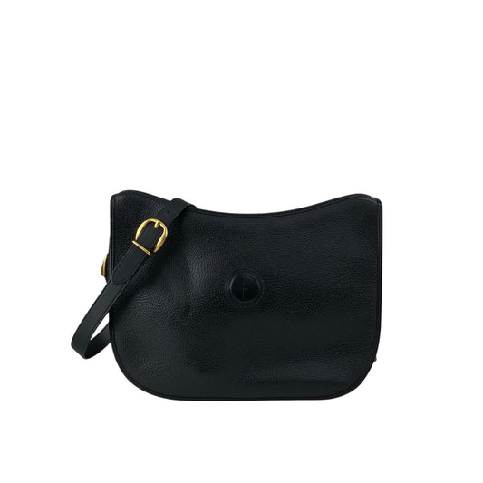 GUCCI Logo Shoulder bag Black Vintage u2u3ar