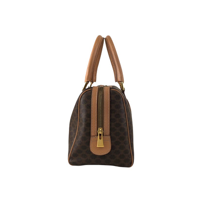 CELINE Macadam Blason Two-way Small Boston bag Shoulder bag Brown Vintage bxb7p7