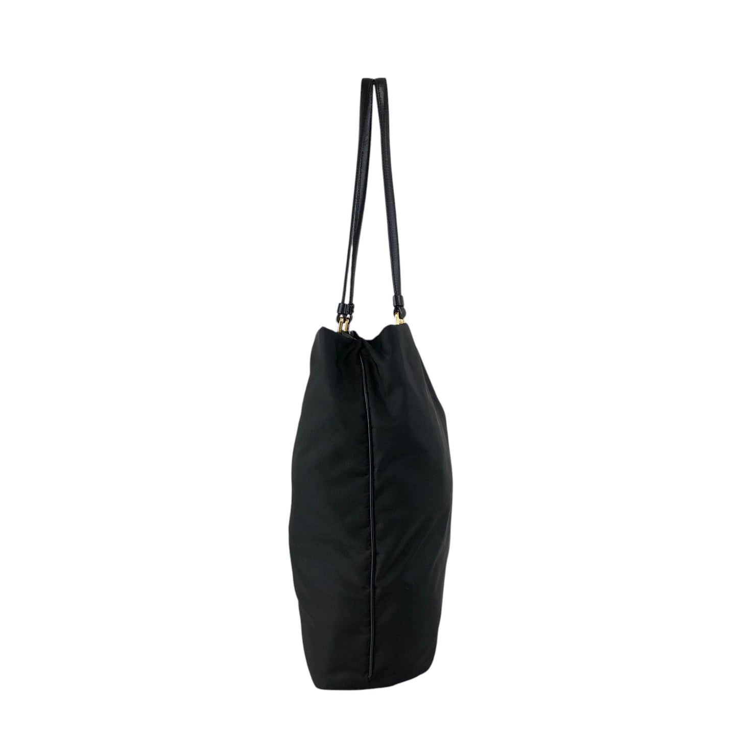 PRADA Tessuto Triangle Logo Handbag Totebag Black Vintage p8z2vd