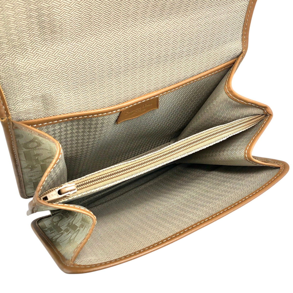 Christian Dior Trotter Handbag Beige Vintage dz5dit