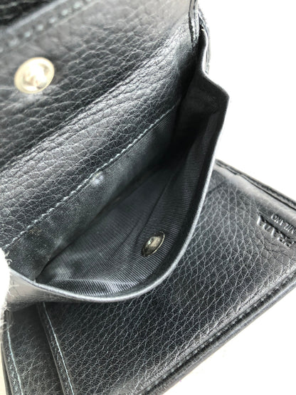 PRADA Buckle Motif Folded Wallet Black Vintage k574bi