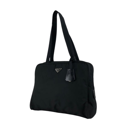 PRADA Tessuto Triangle Logo Totebag Black Vintage mcdeah