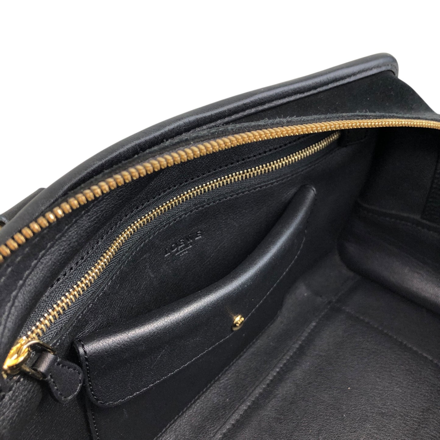 LOEWE Amazona28 Anagram Small Boston bag Handbag Black Vintage hf8cwp