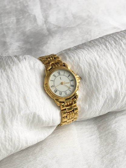 Yves Saint Laurent Quartz Watch Gold 601948 Vintage vfcdc4