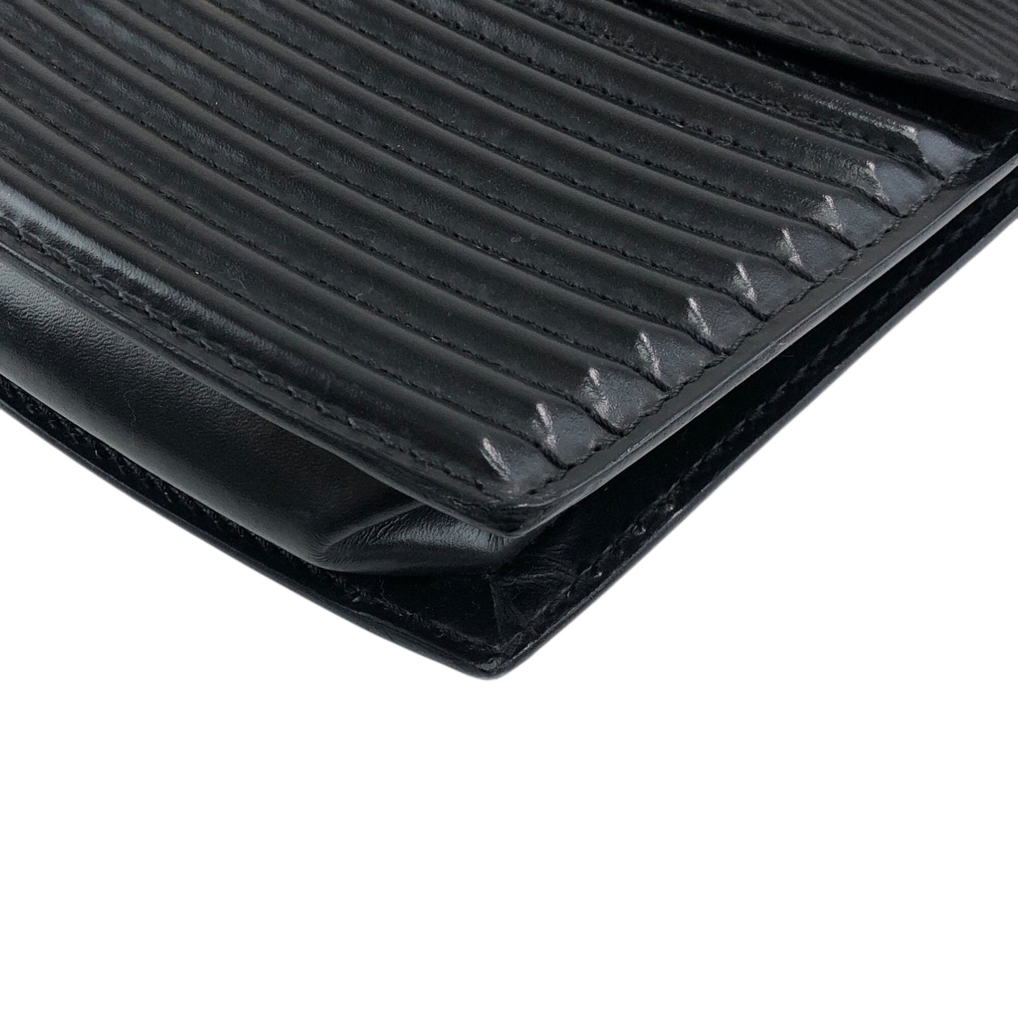 LOUIS VUITTON Epi Turn Lock Shoulder bag Black Vintage 6y7n33