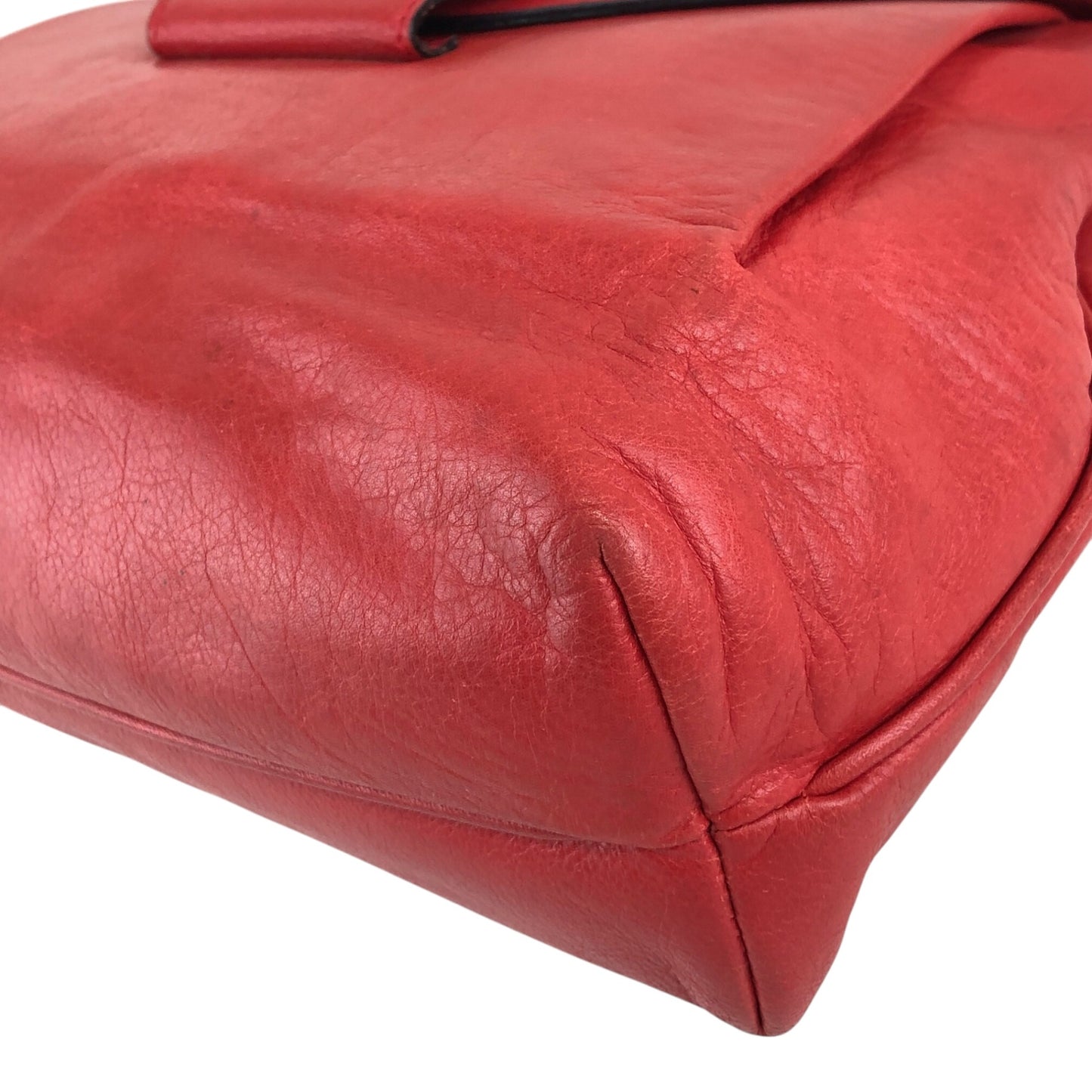 CELINE Blason Shoulder bag Red Vintage mv242g