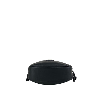Christian Dior CD Logo Drawstring Shoulder bag Black Vintage 3cpukr