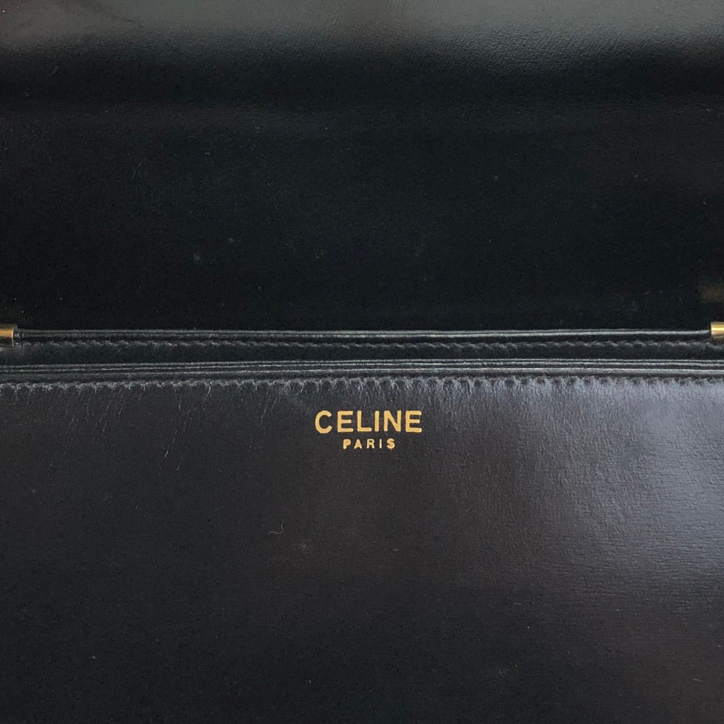 CELINE Blason Shoulder bag Black Vintage ad7eeu