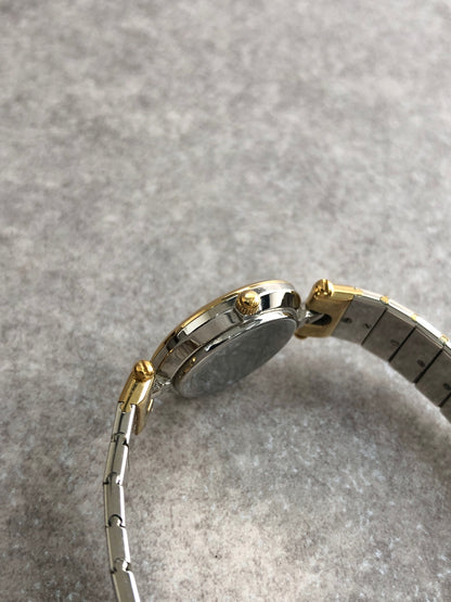Christian Dior Quartz Watch Silver×Gold 3025 Vintage 7bawiw