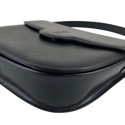 Yves Saint Laurent YSL Logo Shoulder bag Black Vintage bscs8w