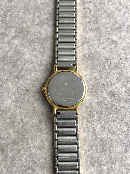 Yves Saint Laurent Analog Quartz Watch Silver Vintage 4wvpcz